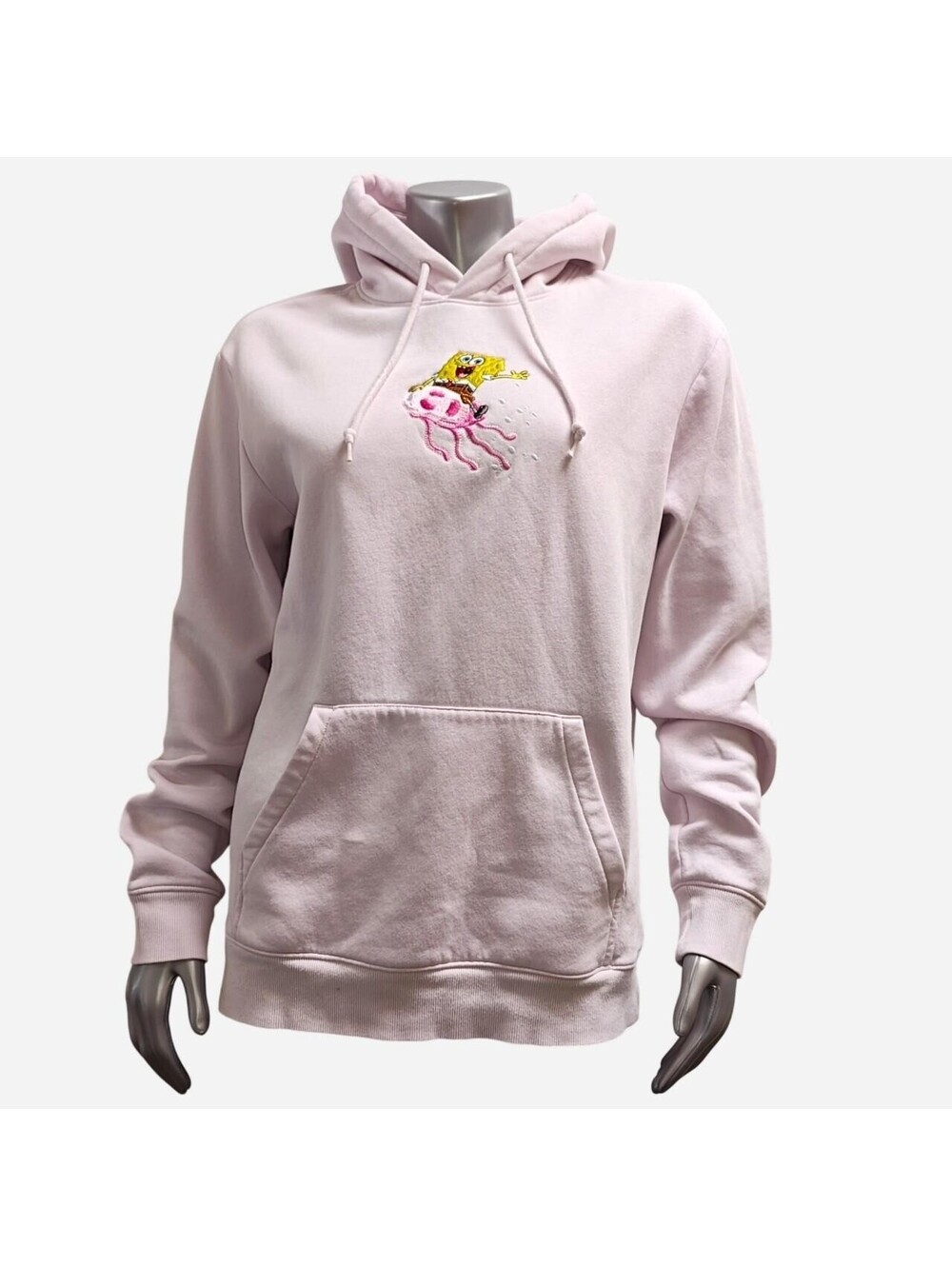 Divided H&M SpongeBob SquarePants Pink Embroidered Hoodie Size M